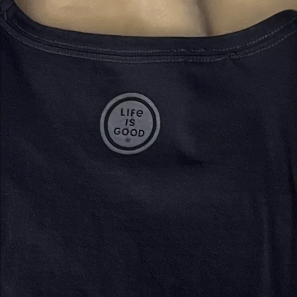 LIFE IS GOOD 🐶 DISTRESSED NAVY BLUE COTTON LONG SLEEVE DOG RESCUE TSHIRT XXL - Picture 5 of 8